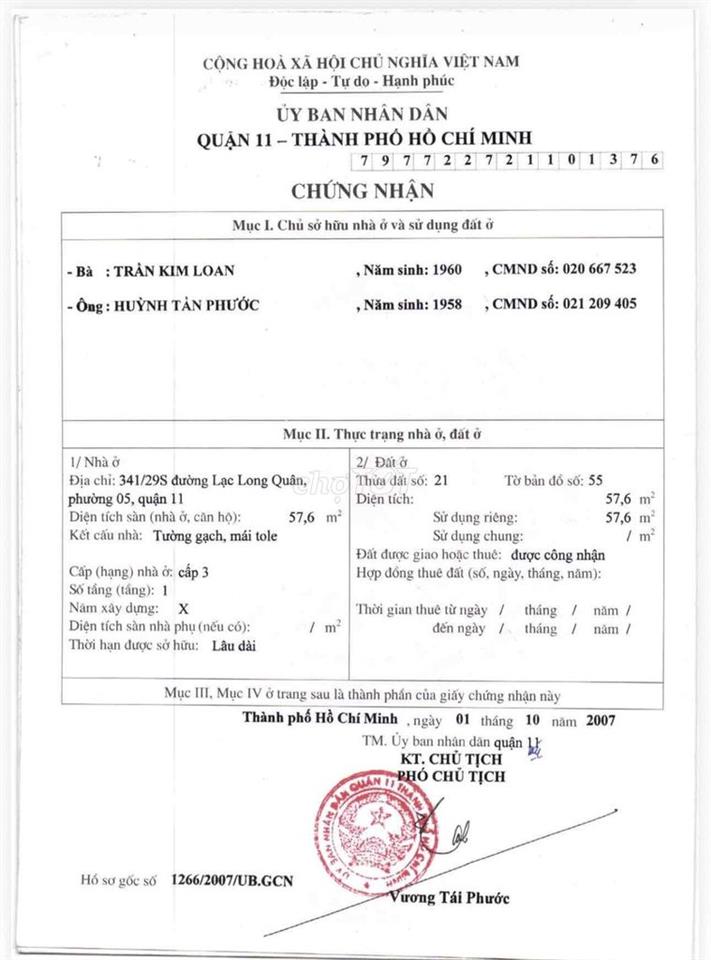 cần bán gấp nhà mặt tiền đường hương lộ 2  đối diện chợ