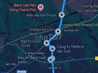 Bán Lô Đất 220m2 6,8x30m Nở Hậu 8,6m Góc 2 Mặt Tiền-Cách HCM 17km