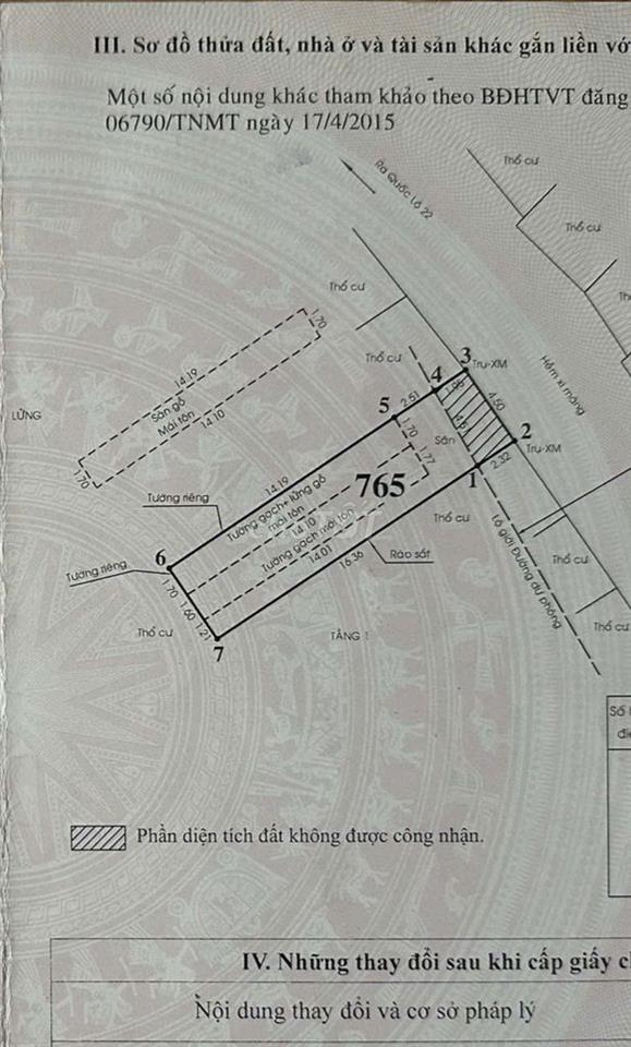Bán dãy trọ 1/ tmt2a vô 30m  4,5 ×19  ngay bên ccqk7 giá 5ty5 bl