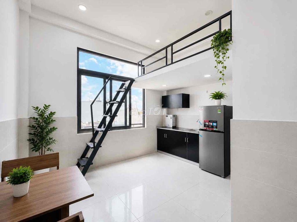 CĂN HỘ CÓ GÁC - CỬA SỔ THOÁNG - ĐẦY ĐỦ NỘI THẤT
