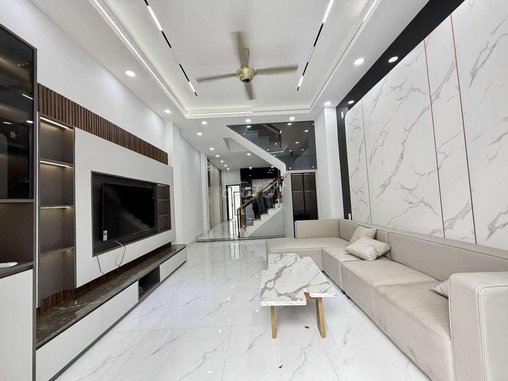 Nhà Phố 3 Tầng 4m x 25m. có PN dưới trệt 1/ Ngắn Hiệp Thành 13