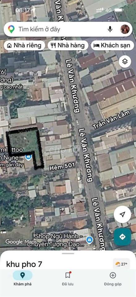 Lô đất gần 800m2. có 675m2 Thổ cư 1/ Lê Văn Khương
