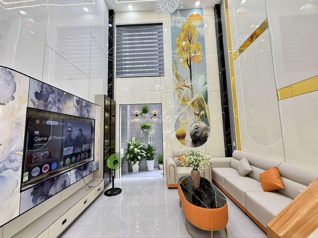 Nhỉnh 6 tỷ Nhà Phố 4 Tầng Hẻm nhựa 8m Đường Huỳnh Thị Hai