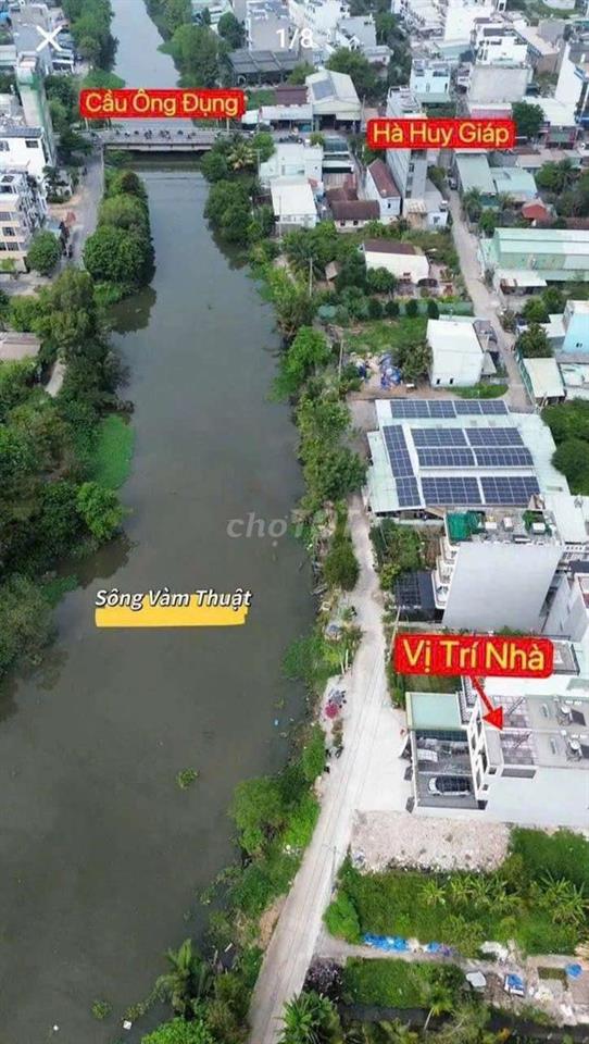 Nhỉnh 6 tỷ Nhà Phố 4m x 25m. view Sông Vàm Thuật Đ. Hà Huy Giáp
