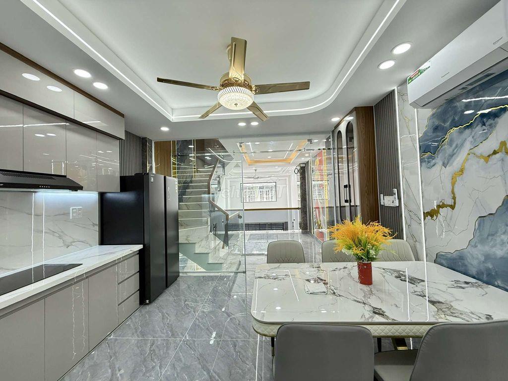 Nhà Phố 4m x 15m. xây 4 Tầng Hẻm 6m Thông Lê Văn Khương