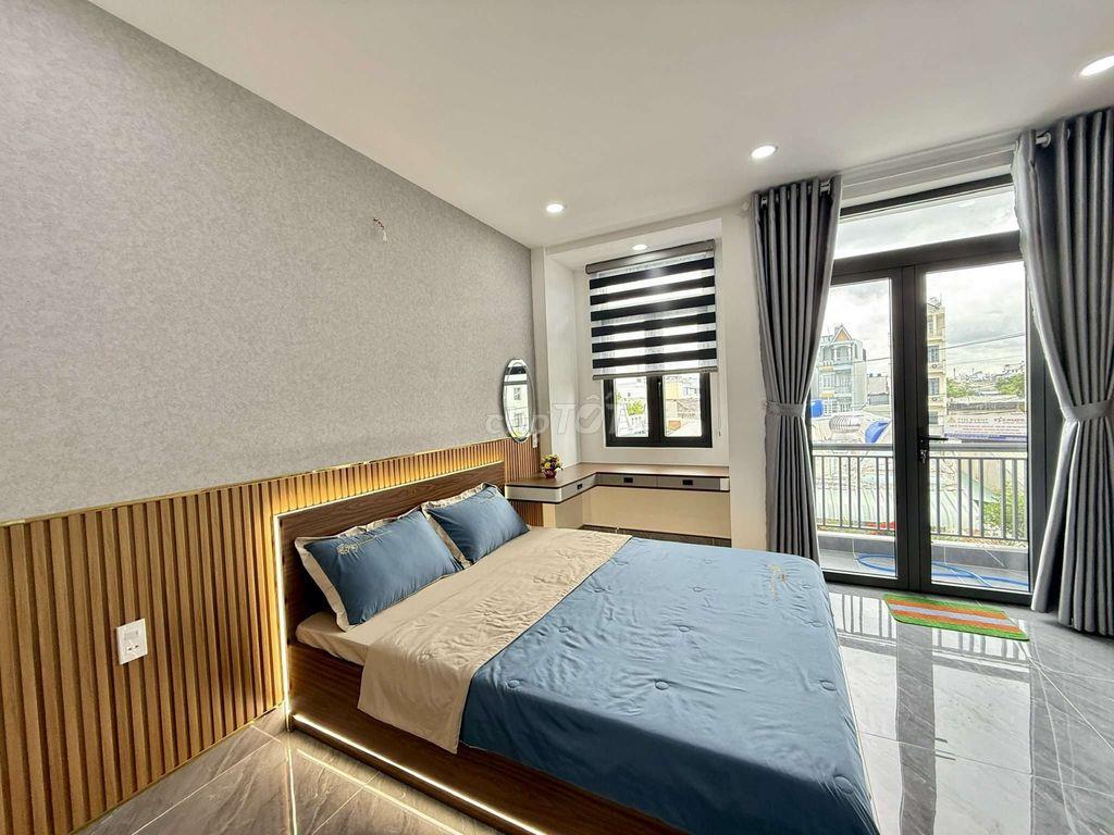Nhà Phố 4m x 15m. xây 4 Tầng Hẻm 6m Thông Lê Văn Khương