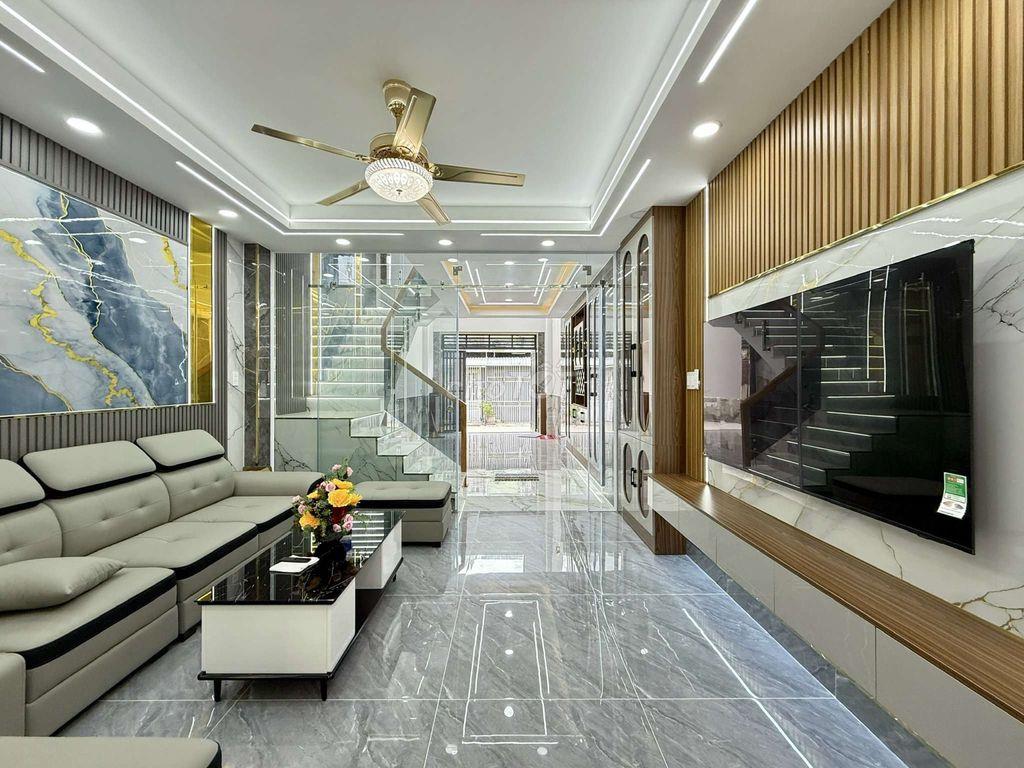 Nhà Phố 4m x 15m. xây 4 Tầng Hẻm 6m Thông Lê Văn Khương