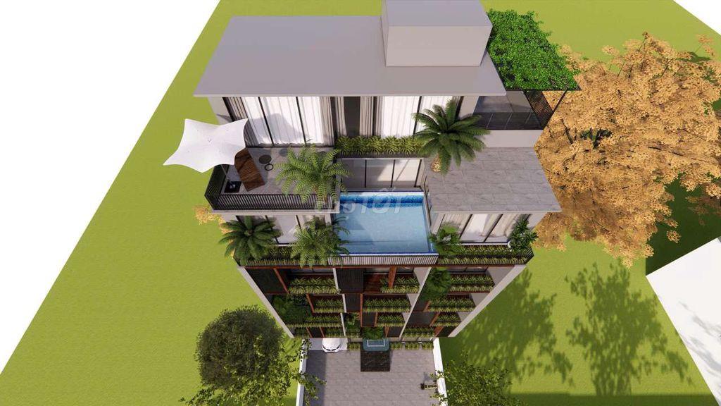 Nhà SHR 200m2 Ngang 12m Mặt Tiền Đông Hưng Thuận 05. Có GPXD Hầm 7 Lầu