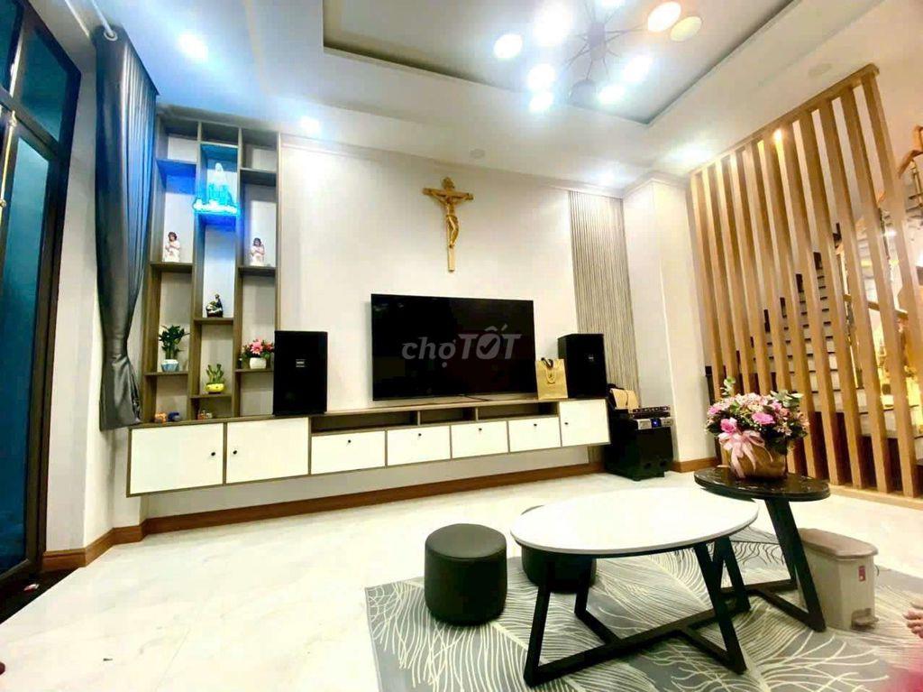 Nhà Phố 4m x 25m. 3 Tầng 7PN Hẻm 12m KDC Tân Tiến bờ Kè Tham Lương