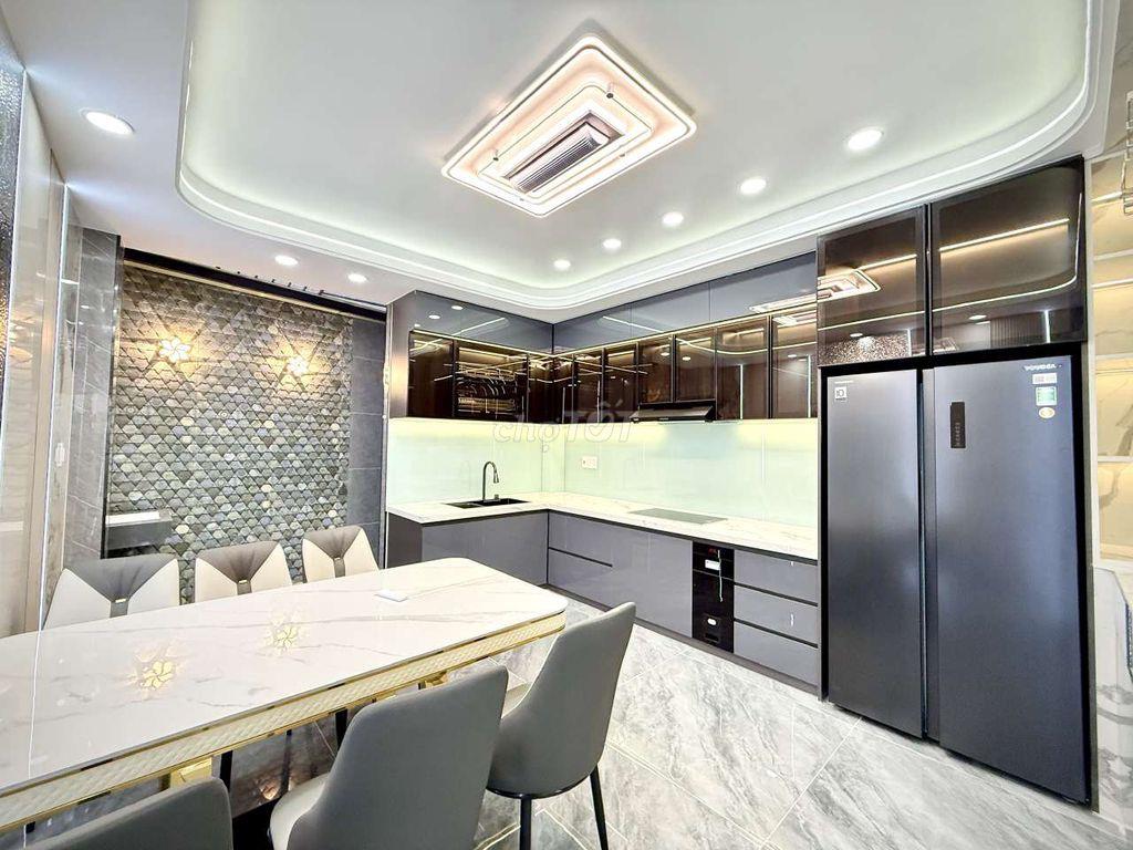 Nhà Phố 4 tầng Thang Máy Hẻm nhựa 8M Đ. Huỳnh Thị Hai Khu đồng bộ