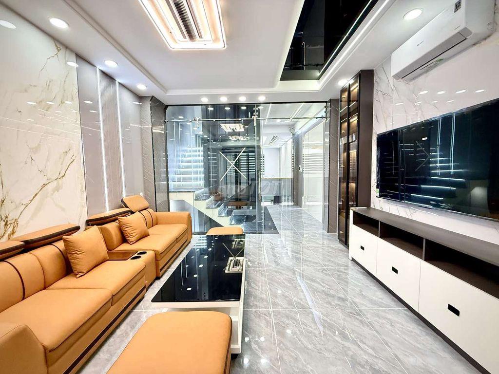 Nhà Phố 4 tầng Thang Máy Hẻm nhựa 8M Đ. Huỳnh Thị Hai Khu đồng bộ