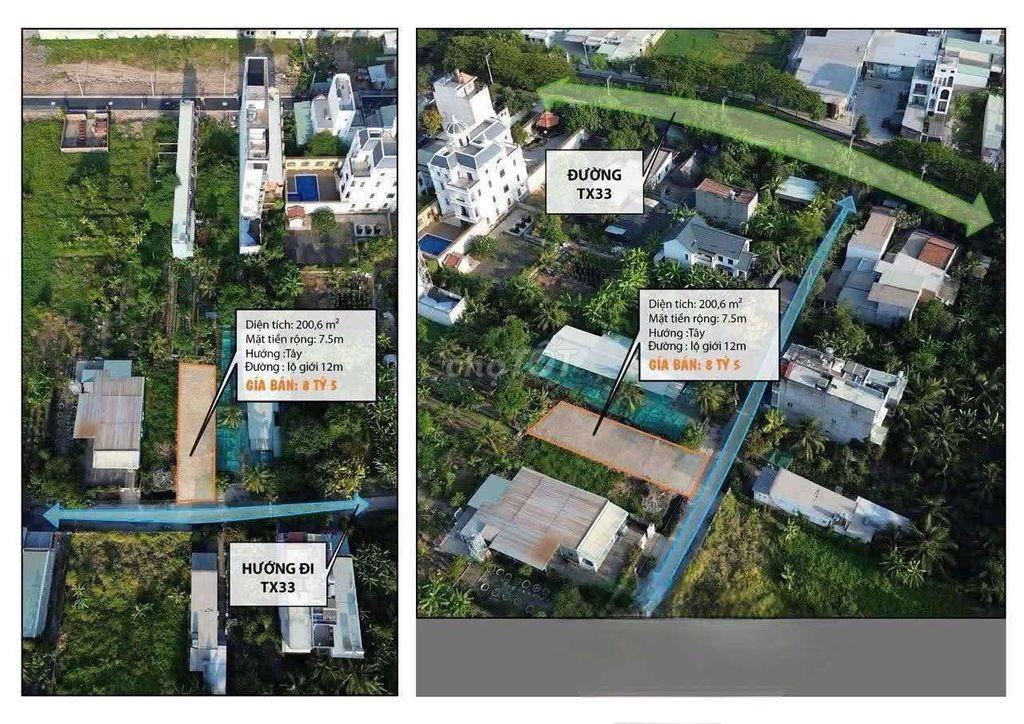 Lô đất đẹp 205m2 (7,5m x 27m ) 1/ Hẻm 7m Thông Thạnh Xuân 33