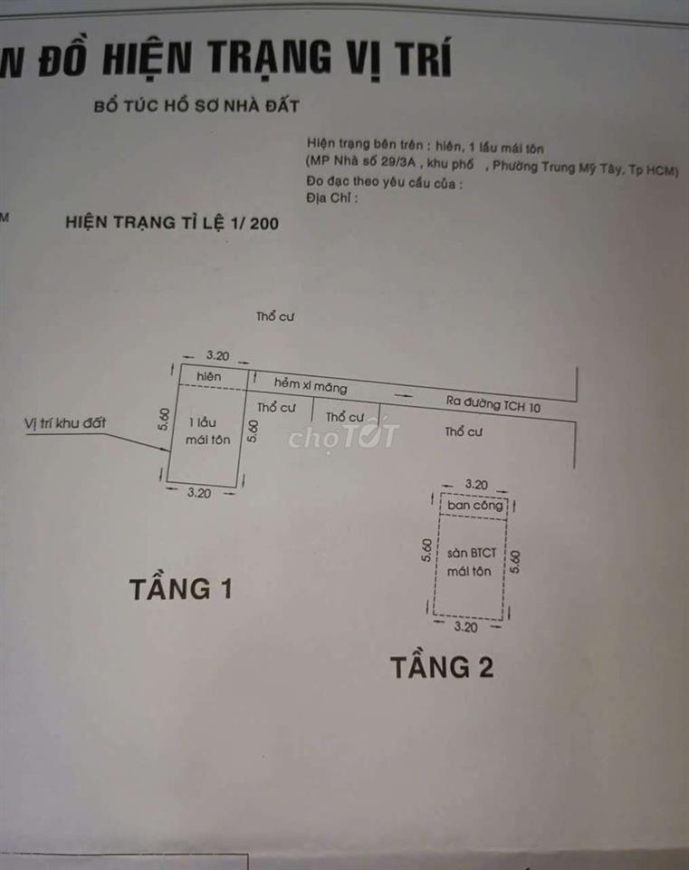Nhà Siêu Rẻ Bv Q12. 1T1L 2PN, Đất thổ cư, chính chủ