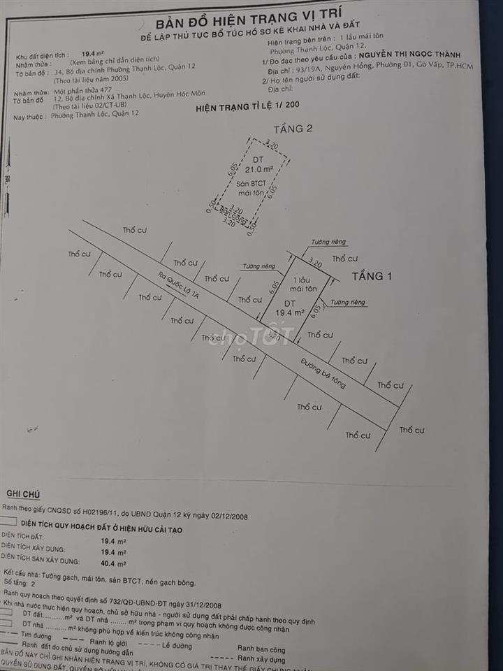 Nhà bán gần ngã tư ga