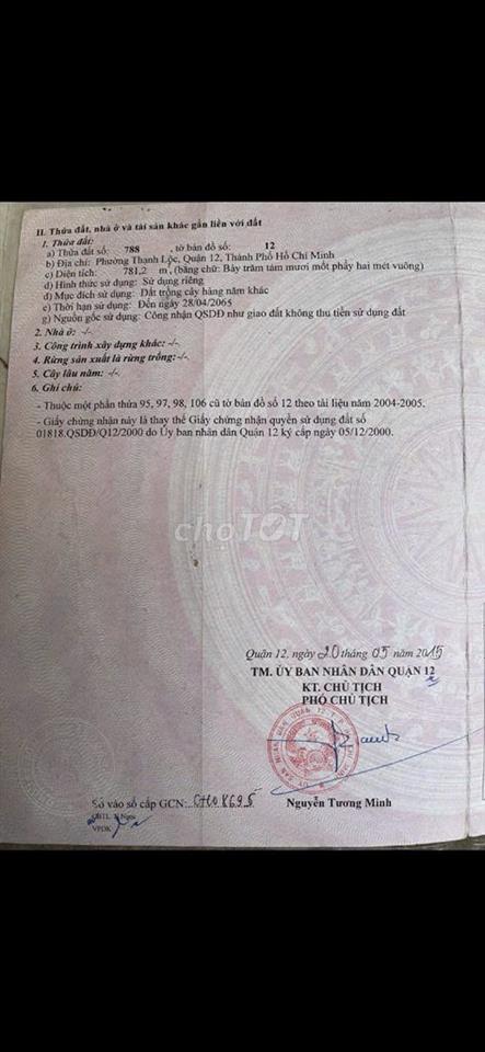 Nhà thạnh Lộc Q12 1 lầu hẻm xe hơi