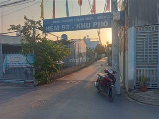 Nhà 3,3x5m hẻm thông trước nhà 2,8 ra 9m là hẻm xe tải