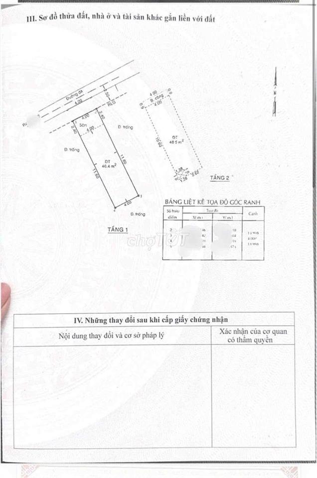 KO QUY HOẠCH - KO LỖI - XE HƠI - DƯƠNG THỊ MƯỜI - 2 TẦNG