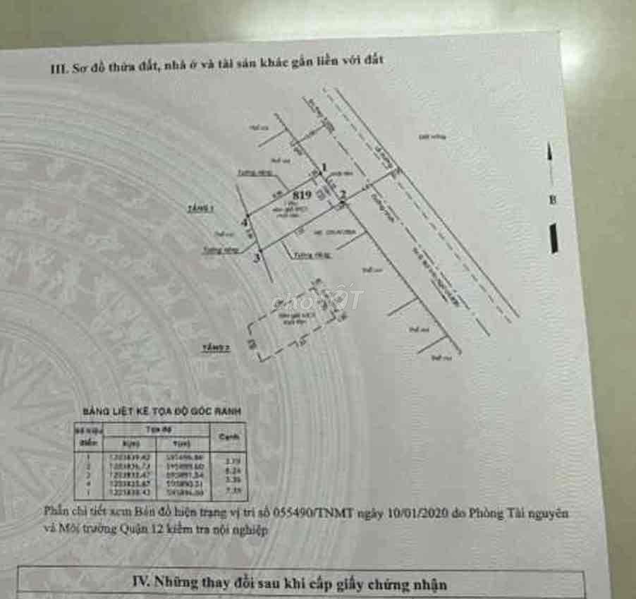 25m - 2.75 Tỷ - XE HƠI - NGUYỄN VĂN QUÁ - 2 TẦNG - KO LỖI