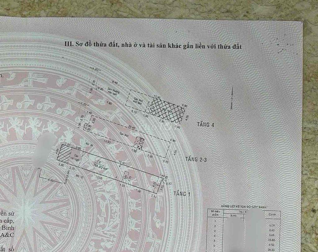 (NGỘP) 99m - 8.7 Tỷ - HẺM 8m - THOẠI NGỌC HẦU - (KO LỖI KO QUY HOẠCH)