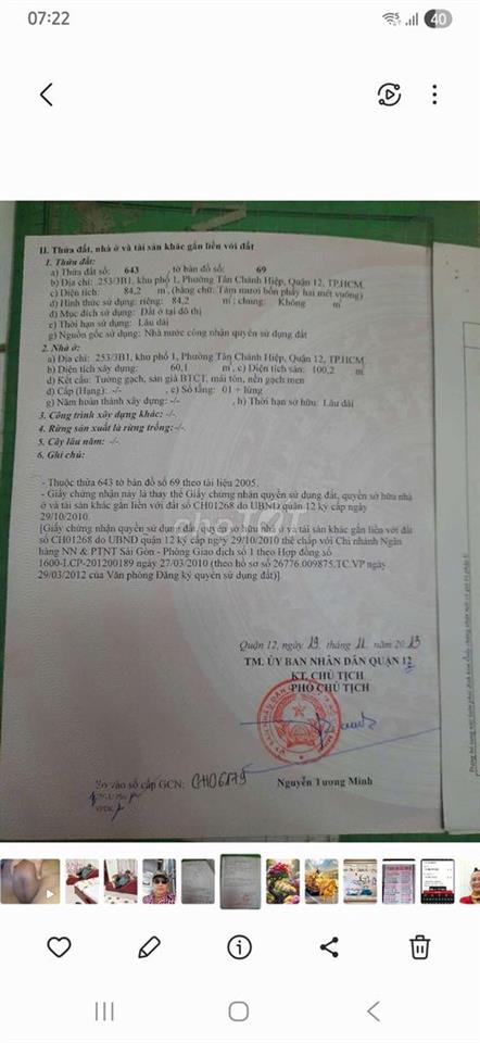 nhà bán chính chủ shr trung mỷ tây q12 bên hong phần mềm quang trung 
