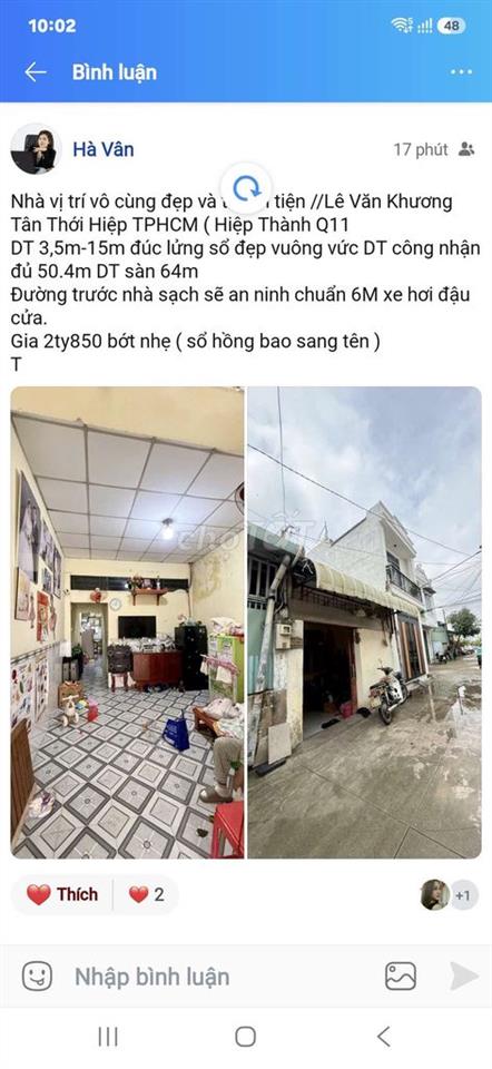 shr  phường Hiệp Thành  Lê Văn Khương 