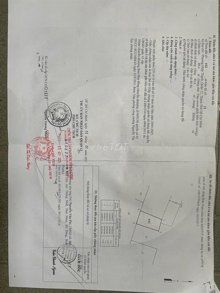 Bán đất tặng nhà hẻm xe hơi 6m