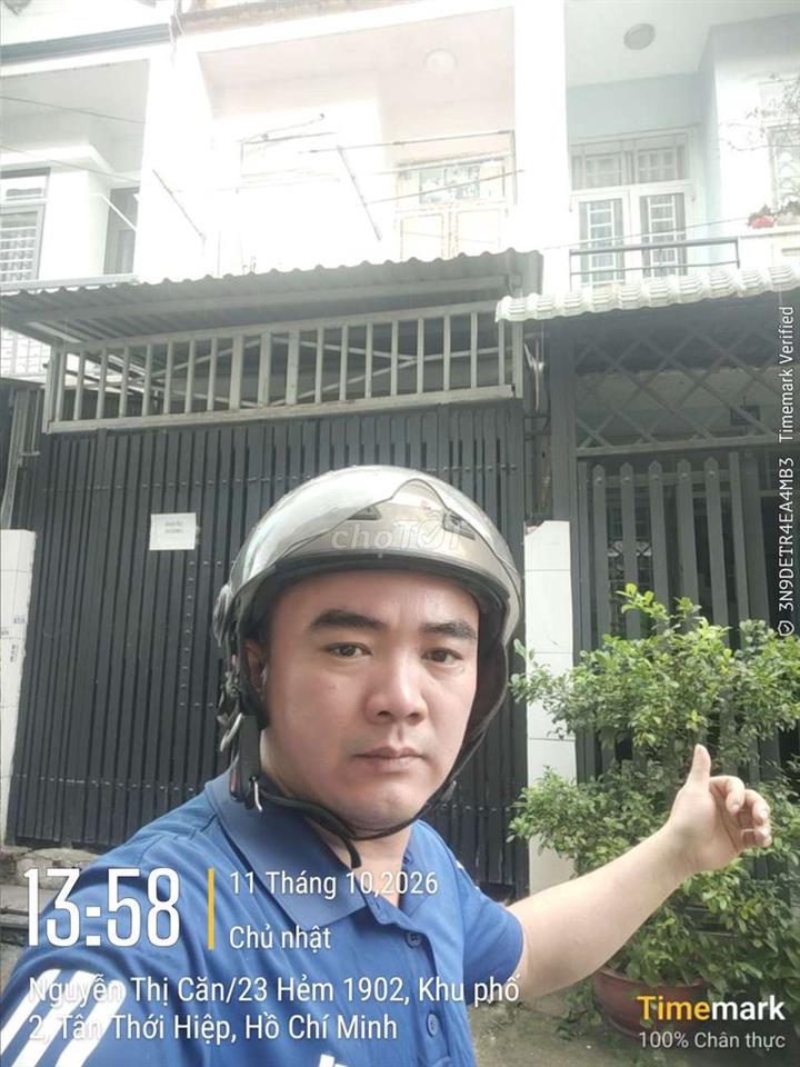 BÁN NHÀ 2 TẦNG BTCT ĐÚC HẺM XE HƠI ĐƯỜNG TÂN THỚI HIỆP PHƯỜNG TÂN THOI