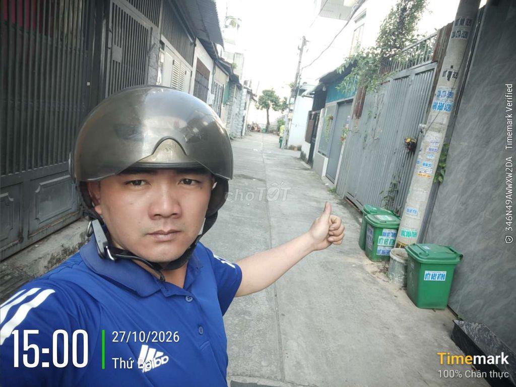 BÁN NHÀ ĐẸP 2 TẦNG KIÊN CỐ HẺM XE HƠI ĐƯỜNG TRẦN THỊ NĂM TRUNG MỸ