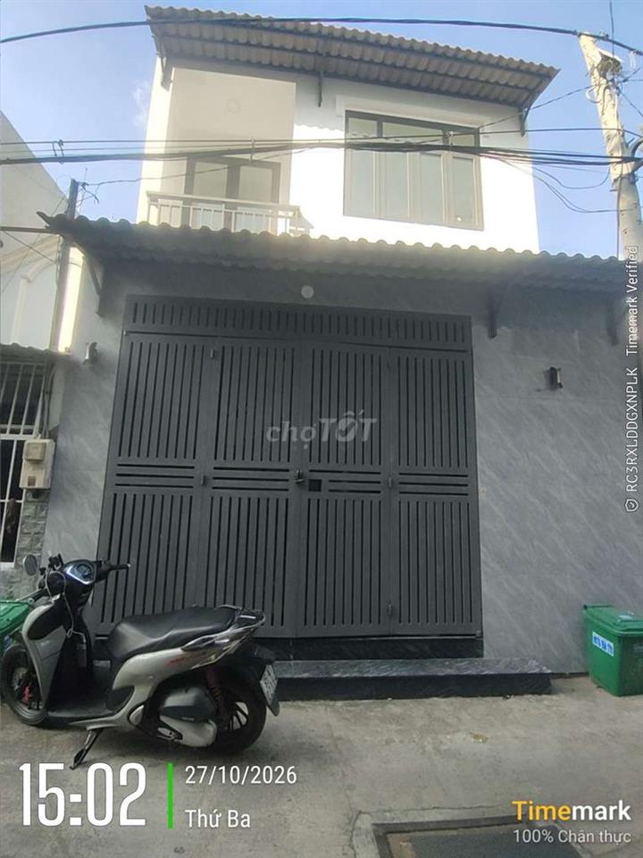 BÁN NHÀ ĐẸP 2 TẦNG KIÊN CỐ HẺM XE HƠI ĐƯỜNG TRẦN THỊ NĂM TRUNG MỸ