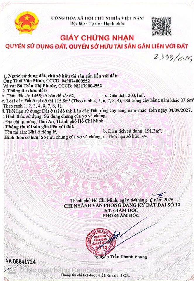 Nhà, Đất đi định cư nước ngoài cần bán (Chính chủ)