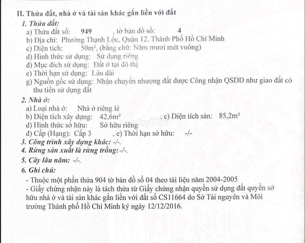 Nhà kiên cố TL47 - dọn vào ở ngay