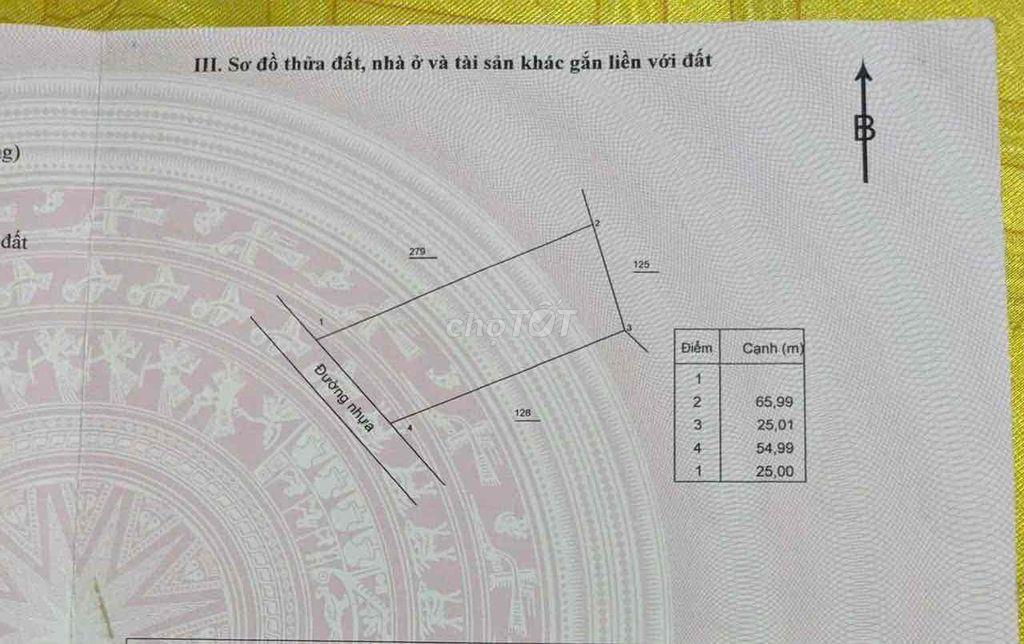 25m mặt tiền đất xã quãng thành