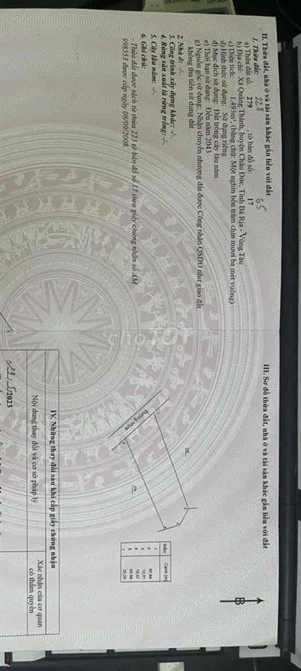 25m mặt tiền đất xã quãng thành