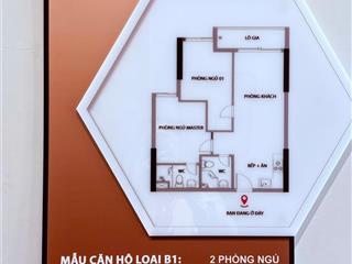 Bán căn hộ 65m2  cả 2 phòng ngủ đều có cửa sổ  giá thực tế 3305 có vat  trả trước 495 triệu