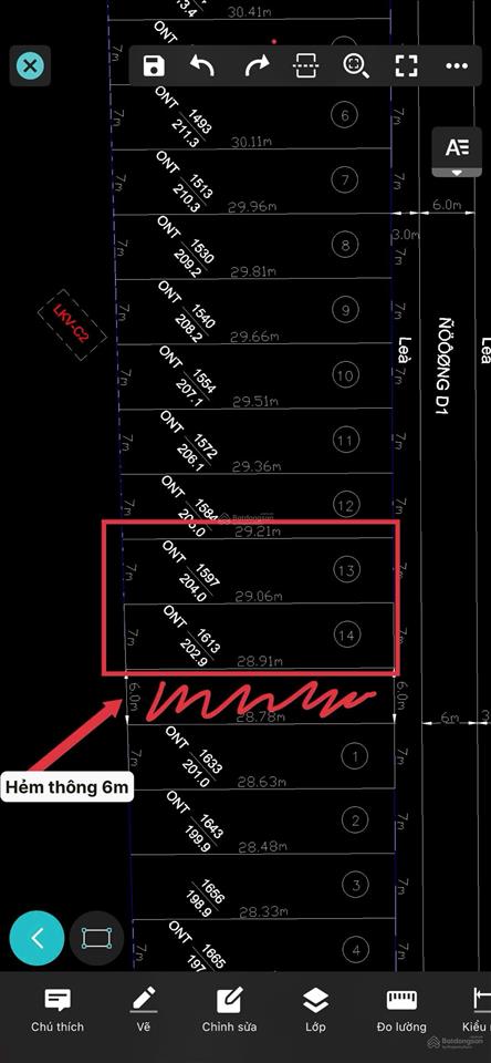 Bán đất nền dự án lô c. 2.13 daresco, 2 tỷ vnd, 204m2 tại daresco, long an