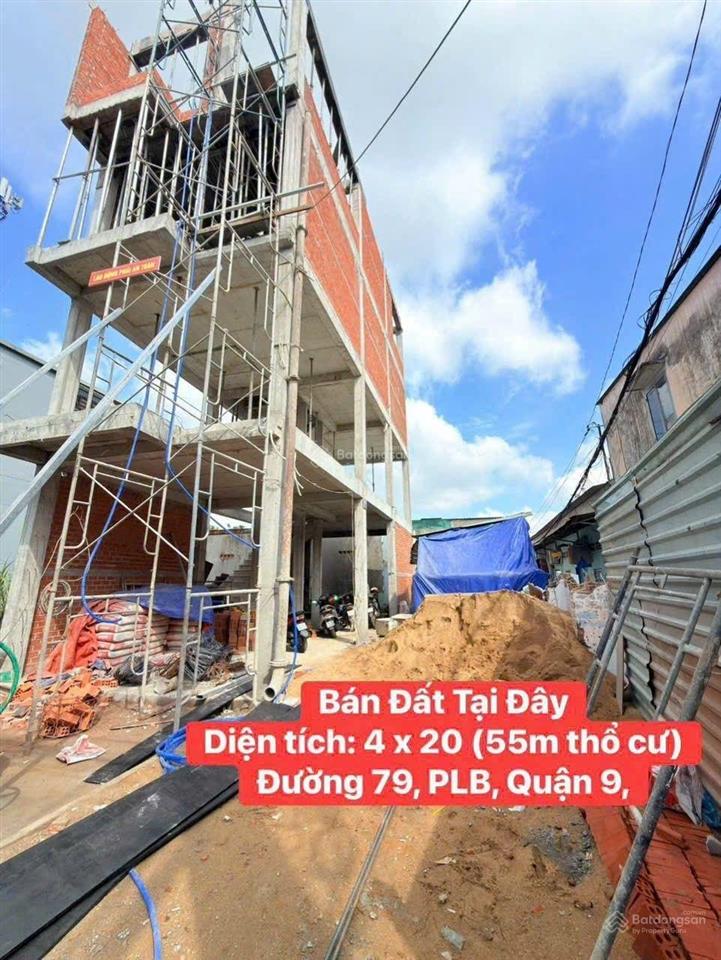 Bán lô đất 4x20 mặt tiền đường 79, phường phước long, giá 4,8 tỷ