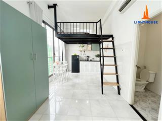 Phòng gác full nội thất cửa kính lớn tại bình thạnh