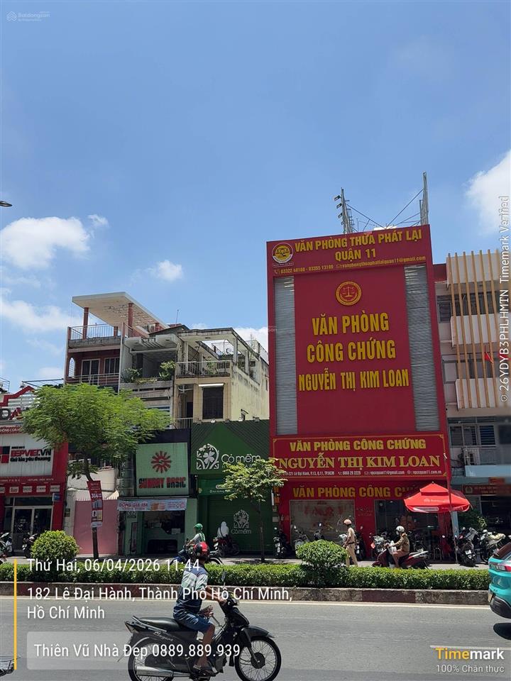 Bán nhà 217 lê đại hành  đối diện lotte mart (dt 91m2 nhà 2 tầng) p.13 quận 11  giá 25 tỷ