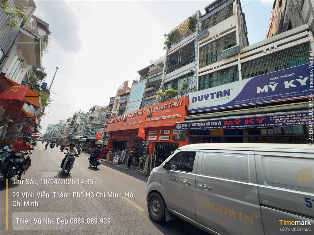 Bán nhà mặt tiền 122  124 vĩnh viễn quận 10 (dt 5.3x12m trệt, 3 lầu) giá 16 tỷ