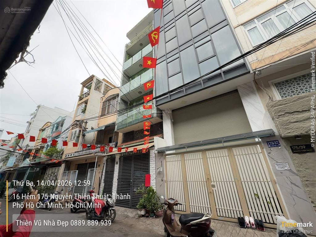 Bán toà nhà 175/37 nguyễn thiện thuật (dt 5x19m  7 tầng thang máy) p. 01 quận 3  giá 26 tỷ