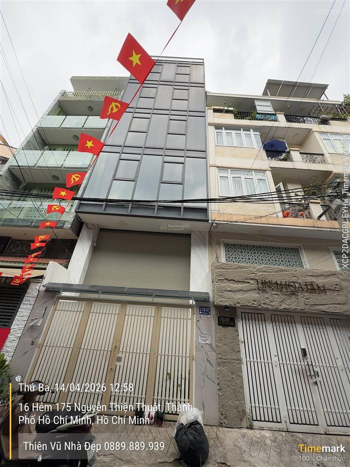Bán toà nhà 175/37 nguyễn thiện thuật (dt 5x19m  7 tầng thang máy) p. 01 quận 3  giá 26 tỷ