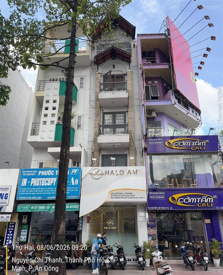 Bán mặt tiền 123 nguyễn chí thanh  nguyễn tri phương (dt 3,9x15m, trệt 4 lầu thang máy) quận 5
