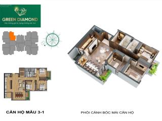 Chính chủ bán căn hộ 137m2 3pn ban công đông nam. view hồ đống đa tại green diamond 93 láng hạ.