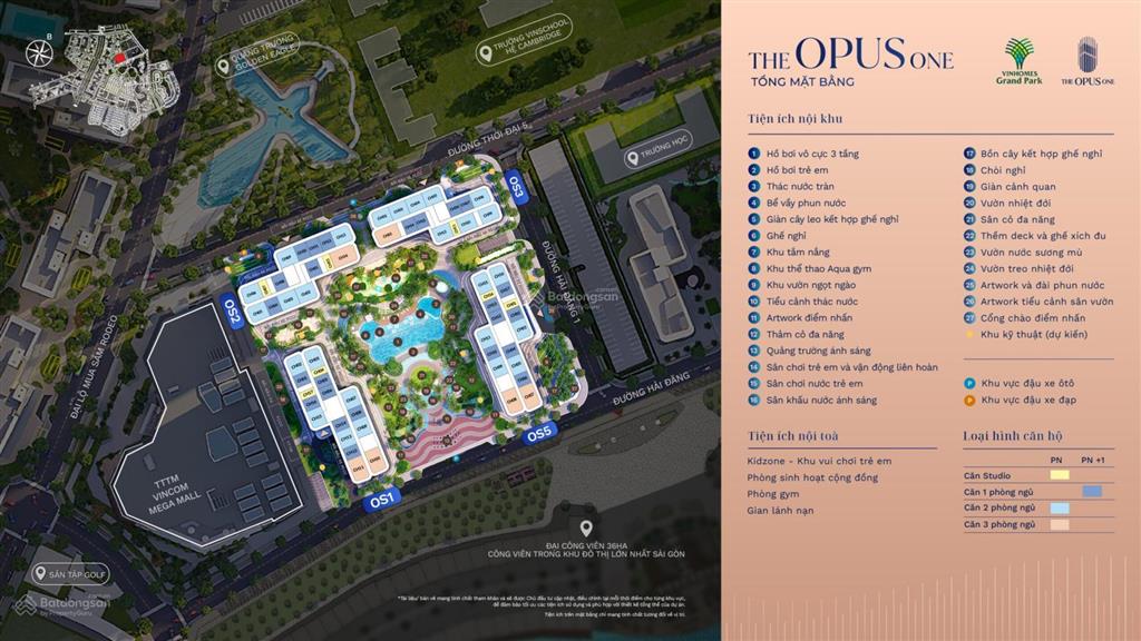 Căn 1pn+ the opus one cao cấp vinhomes grand park, sẵn bếp rèm và máy nước nóng