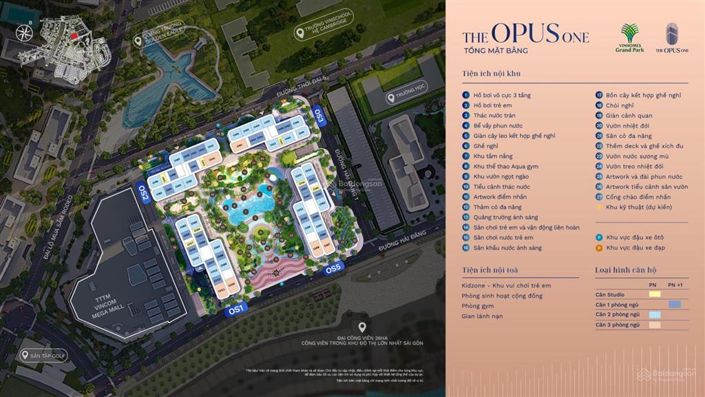 Cho thuê căn 3pn full nội thất cao cấp the opus one, view công viên và pháo hoa vinhomes grand park
