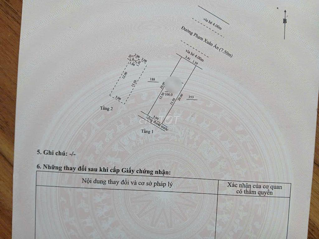 BÁN NHANH NHÀ 2 TẦNG MẶT TIỀN đường PHẠM XUÂN ẨN, GIÁ SẬP SÀN 6,9x