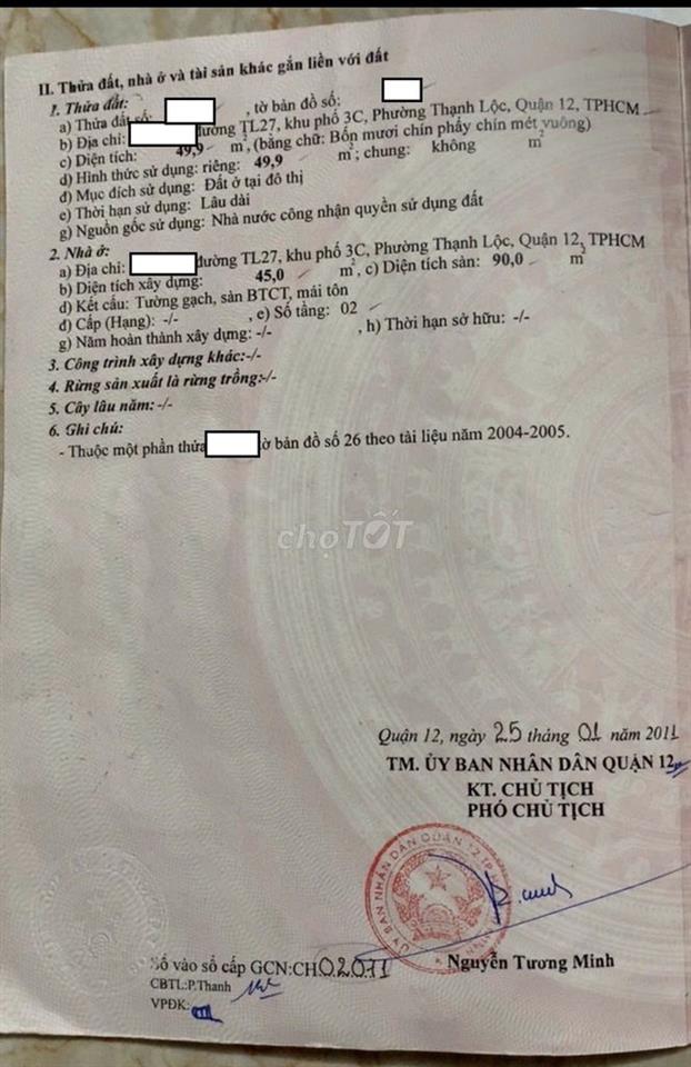 Nhà Thạnh Lộc Q12, nở hậu tài lộc