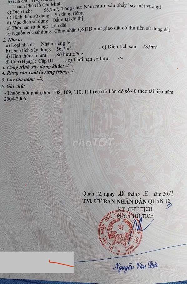 2,85 TỶ - CC KHÔNG QUA TRUNG GIAN CẦN TIỀN BÁN GẤP