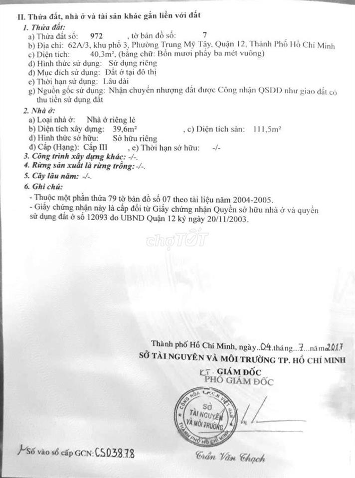 Bán nhà gần khu Trung Chánh-Nguyễn Ảnh Thủ