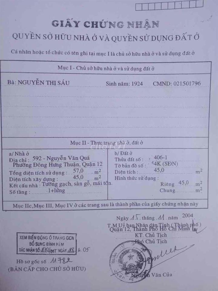 Nhà Mặt Tiền Nguyễn Văn Quá